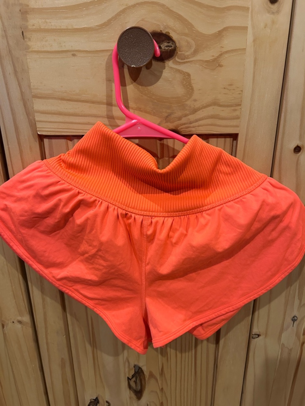 FP Movement by Free People Neon Orange High-Rise Athletic Shorts
